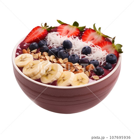 Acai bowl: Similar to a smoothie bowl, but with acai berries Acai bowl: Similar to a smoothie bowl, but with acai berries 107695936