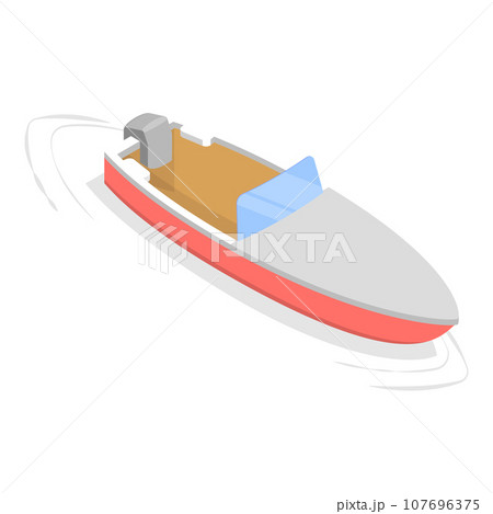 3D Isometric Flat Vector Set of Boats. Item 3 3D Isometric Flat Vector Set of Boats. Item 3 107696375