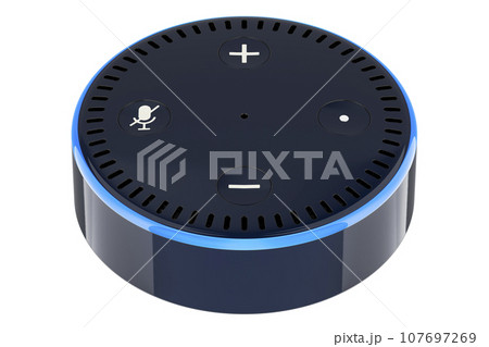 Modern smart speaker, 3D rendering Modern smart speaker, 3D rendering 107697269