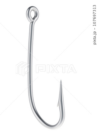 Fishing Hook, 3D rendering Fishing Hook, 3D rendering 107697313