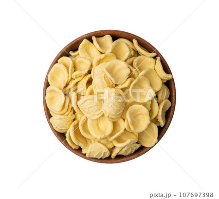 Raw Orecchiette Pasta, Homemade Dry Macaroni, Italian Recchietedde 107697398