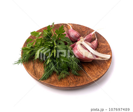Garlic Cloves, Garlic Clove Group, Seasoning Bulb, Natural Spices Food Ingredient Garlic Cloves, Garlic Clove Group, Seasoning Bulb, Natural Spices Food Ingredient 107697489