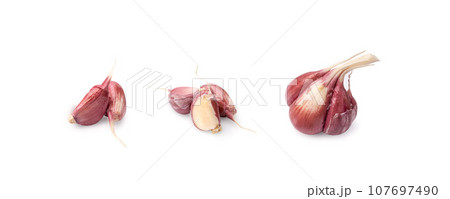 Garlic Cloves, Garlic Clove Group, Seasoning Bulb, Natural Spices Food Ingredient Garlic Cloves, Garlic Clove Group, Seasoning Bulb, Natural Spices Food Ingredient 107697490