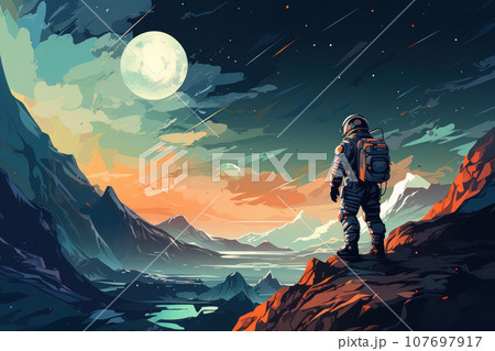 Astronaut in spacesuit 107697917