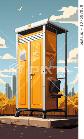Freestanding street toilet with public pissoir 107697959