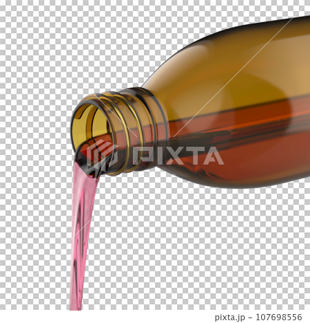 Pouring cough medicine syrup Pouring cough medicine syrup 107698556