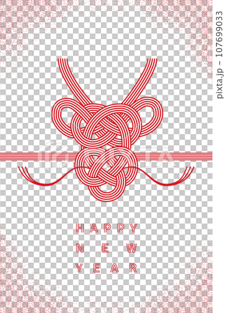 New Year's card Mizuhiki gold 107699033