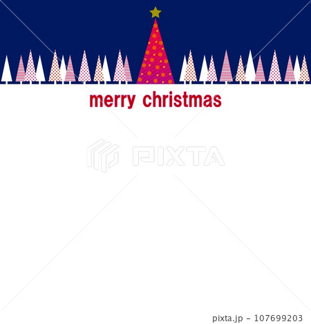 メリークリスマス クリスマスツリー 夜 ホワイトスペース メリークリスマス クリスマスツリー 夜 ホワイトスペース 107699203