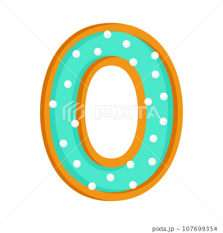 Doughnut cartoon number 0 107699354