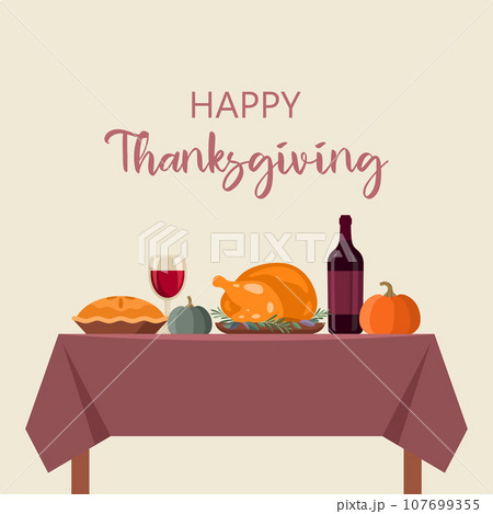 Happy Thanksgiving Day greeting card 107699355