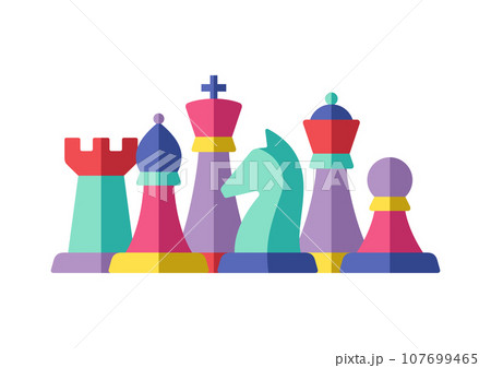 Group of chess pieces Group of chess pieces 107699465