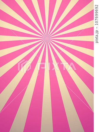 金色に輝くシンプルな集中線の背景イラスト素材【A4】 107699692