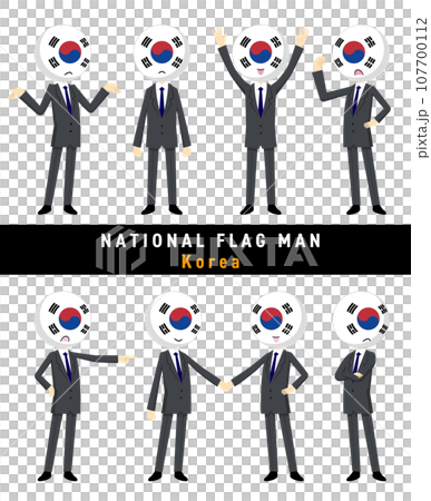 A character set that personifies the Korean flag A character set that personifies the Korean flag 107700112