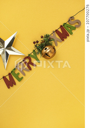 Christmas decorations and copy space 107700276