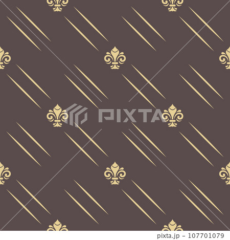 Seamless Pattern With Few Royal Lilies 107701079