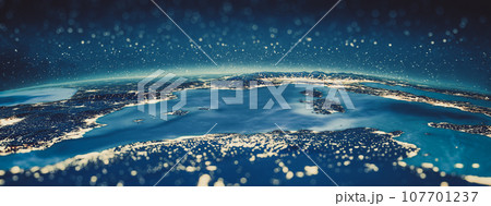 Mediterranean city lights 107701237