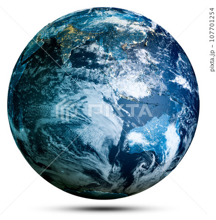 Clouds, ocean and continent - planet Earth 107701254