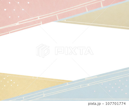 ハイカラな和柄枠　パステルカラー 107701774