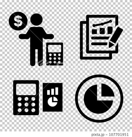 Pictogram illustration of accountant etc. Pictogram illustration of accountant etc. 107701951