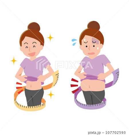 ダイエットのビフォーアフター ダイエットのビフォーアフター 107702593