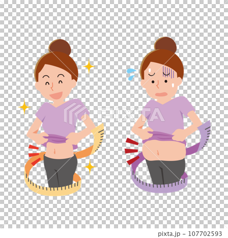 ダイエットのビフォーアフター ダイエットのビフォーアフター 107702593