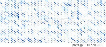 Medical cross and plus background. Abstract seamless blue pattern for hospital and pharmacy. Geometrical shapes ornament. Vector backdrop Medical cross and plus background. Abstract seamless blue pattern for hospital and pharmacy. Geometrical shapes ornament. Vector backdrop 107703080