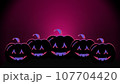Pumpkins silhouette. Halloween background with Jack o lantern. 107704420