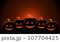 Pumpkins silhouette. Halloween background with Jack o lantern. 107704425