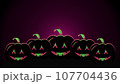 Pumpkins silhouette. Halloween background with Jack o lantern. 107704436