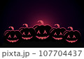 Pumpkins silhouette. Halloween background with Jack o lantern. 107704437