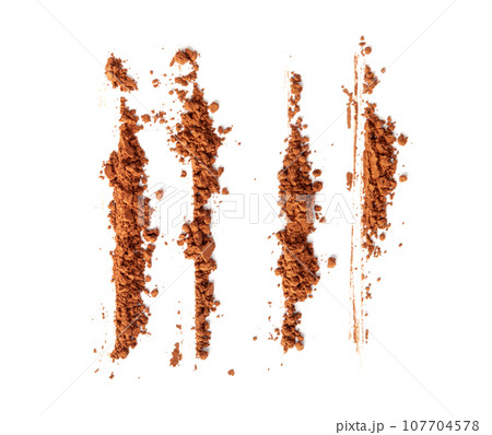 Cocoa Powder Isolated, Cacao Dust Pile, Dry Ground Cocoa Beans, Cocao Powder Pile for Chocolate 107704578