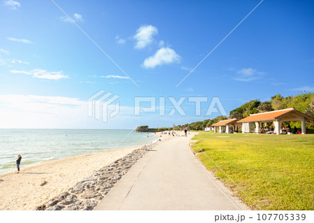 読谷渡久地ビーチの風景 読谷渡久地ビーチの風景 107705339