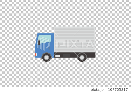 Vector illustration of a blue small truck / 2 ton truck Vector illustration of a blue small truck / 2 ton truck 107705817