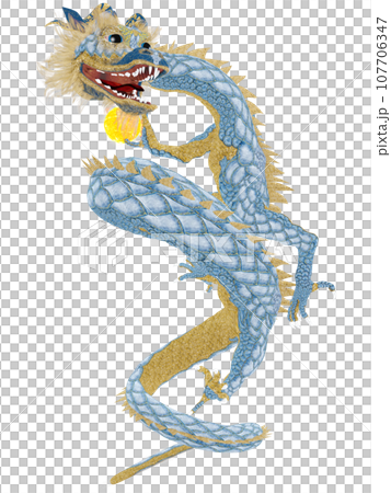 Realistic dragon illustration 107706347