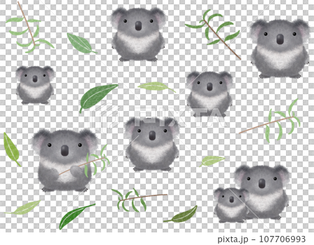 Koala seamless pattern B-2 PNG drawing paper Koala seamless pattern B-2 PNG drawing paper 107706993