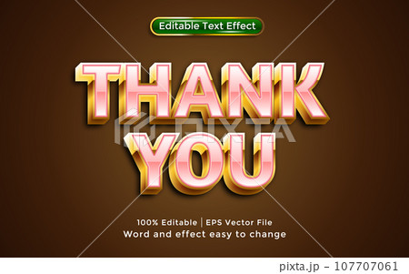 Vector thank you text editable text effectのイラスト素材 [107707061] - PIXTA