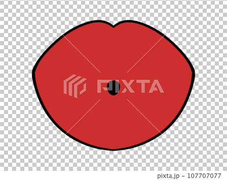 sexy red lips illustration material 107707077