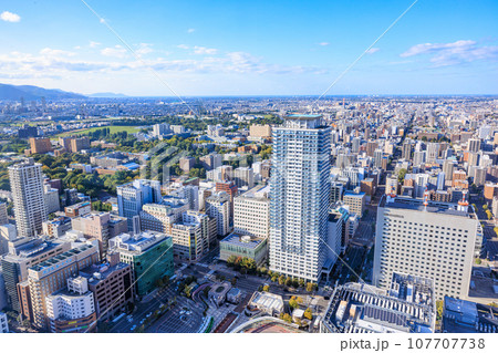 JRタワー展望室タワー・スリーエイトからの札幌の景色 JRタワー展望室タワー・スリーエイトからの札幌の景色 107707738