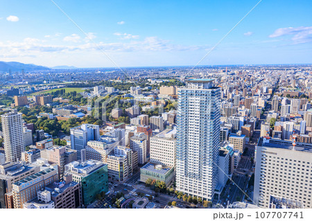 JRタワー展望室タワー・スリーエイトからの札幌の景色 JRタワー展望室タワー・スリーエイトからの札幌の景色 107707741
