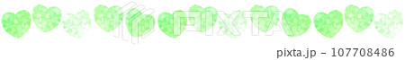 きらきらハートのライン素材【横】 きらきらハートのライン素材【横】 107708486