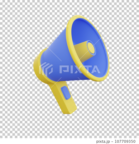 3d Megaphone communication and announcement 3d Megaphone communication and announcement 107709350