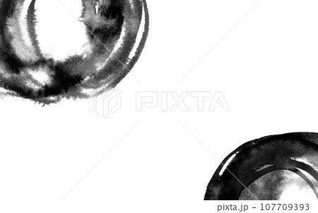 和風な筆書きの背景素材　ブラシストローク 107709393