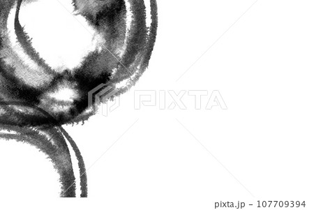 和風な筆書きの背景素材　ブラシストローク 107709394