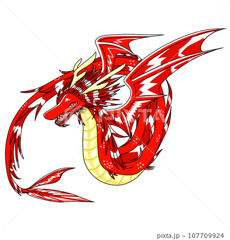 赤色の龍(竜、ドラゴン) 赤色の龍(竜、ドラゴン) 107709924