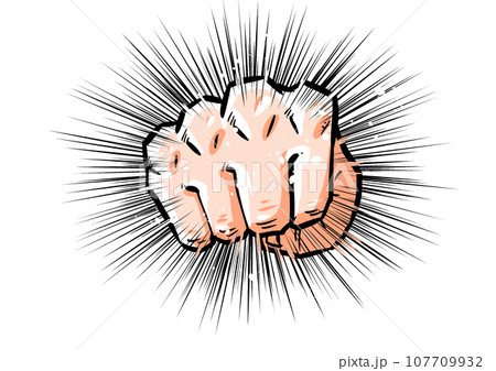 パンチ正面イラスト 107709932