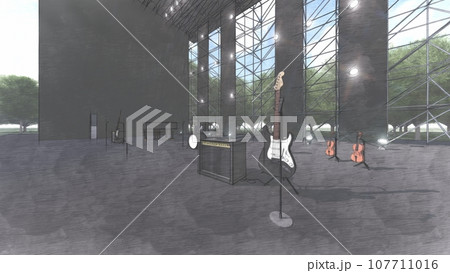 野外ライブ会場 イベント イラストCG 野外ライブ会場 イベント イラストCG 107711016