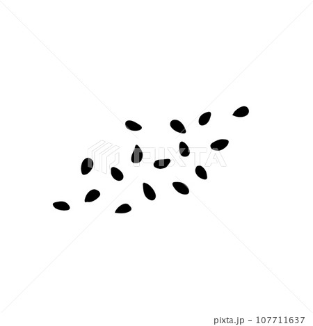 Apple Seed Icon, Apples Seeds Group Isolated on White Apple Seed Icon, Apples Seeds Group Isolated on White 107711637