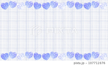 【冬イメージカラー】ハートラインの背景イラスト【16:9】 107712876