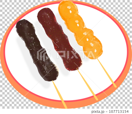 盤子串團子插畫 107713154