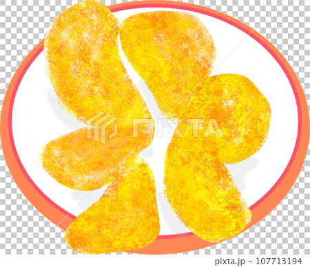 ポテトチップスのイラスト 107713194